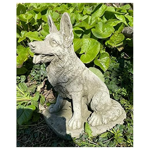 Elegant Alsatian Stone Garden Statue