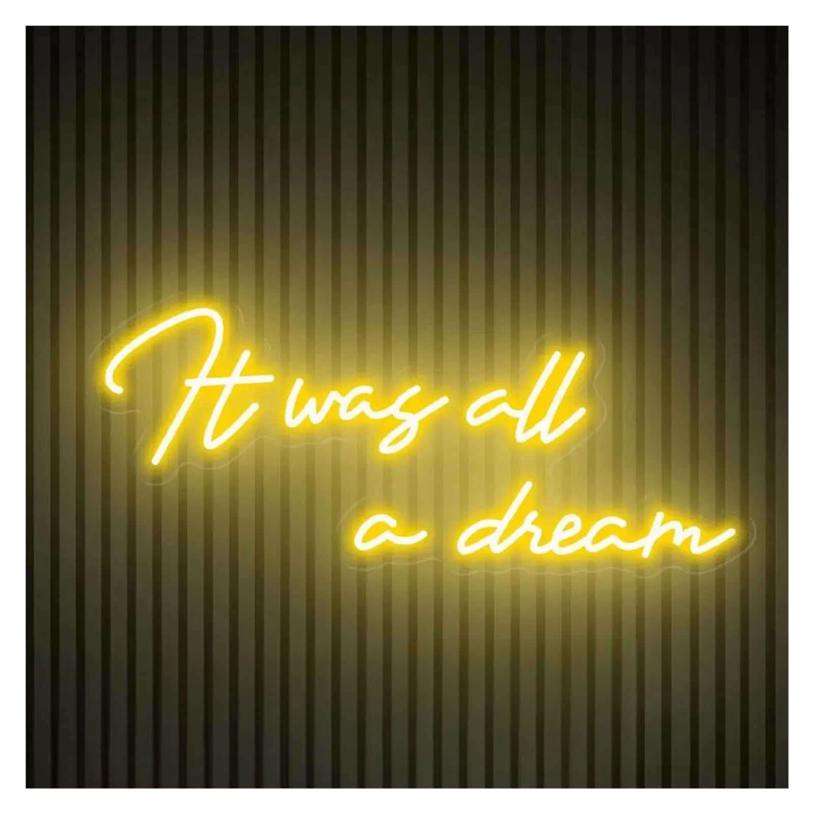 LEMST Signs Lamp It was All A Dream Neon Sign Dimmable USB Powered for Kids Teens Bedroom Bar Beer Club Home Wall Art Decor 15.75inx8.66in(Yellow)
