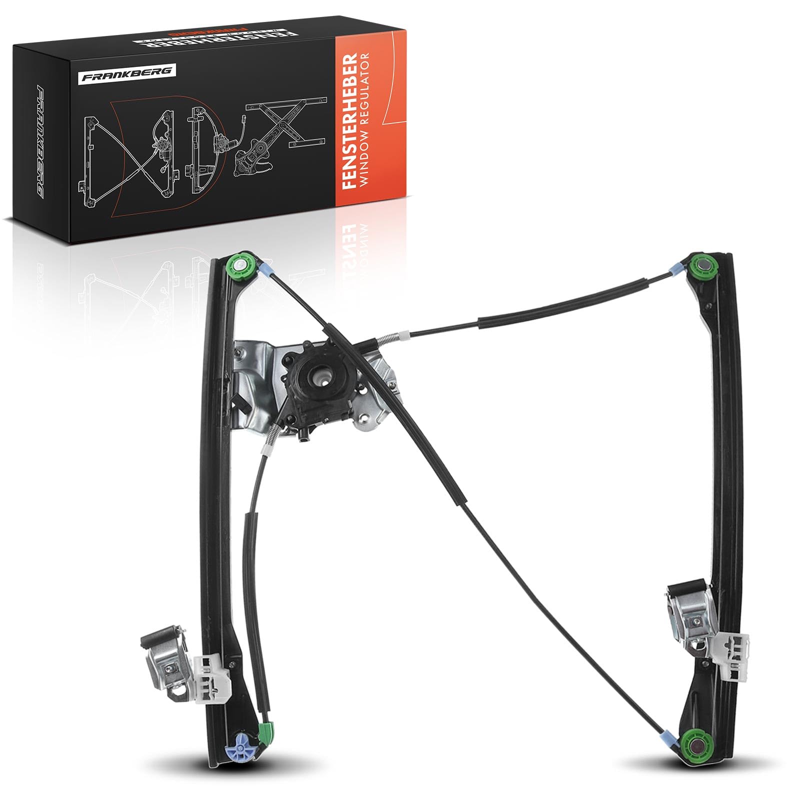 Frankberg Window Regulator Without Motor Front Left Compatible with Polo 6N1 6N2 4-5 Doors Hatchback 1994-2001 6N4837461