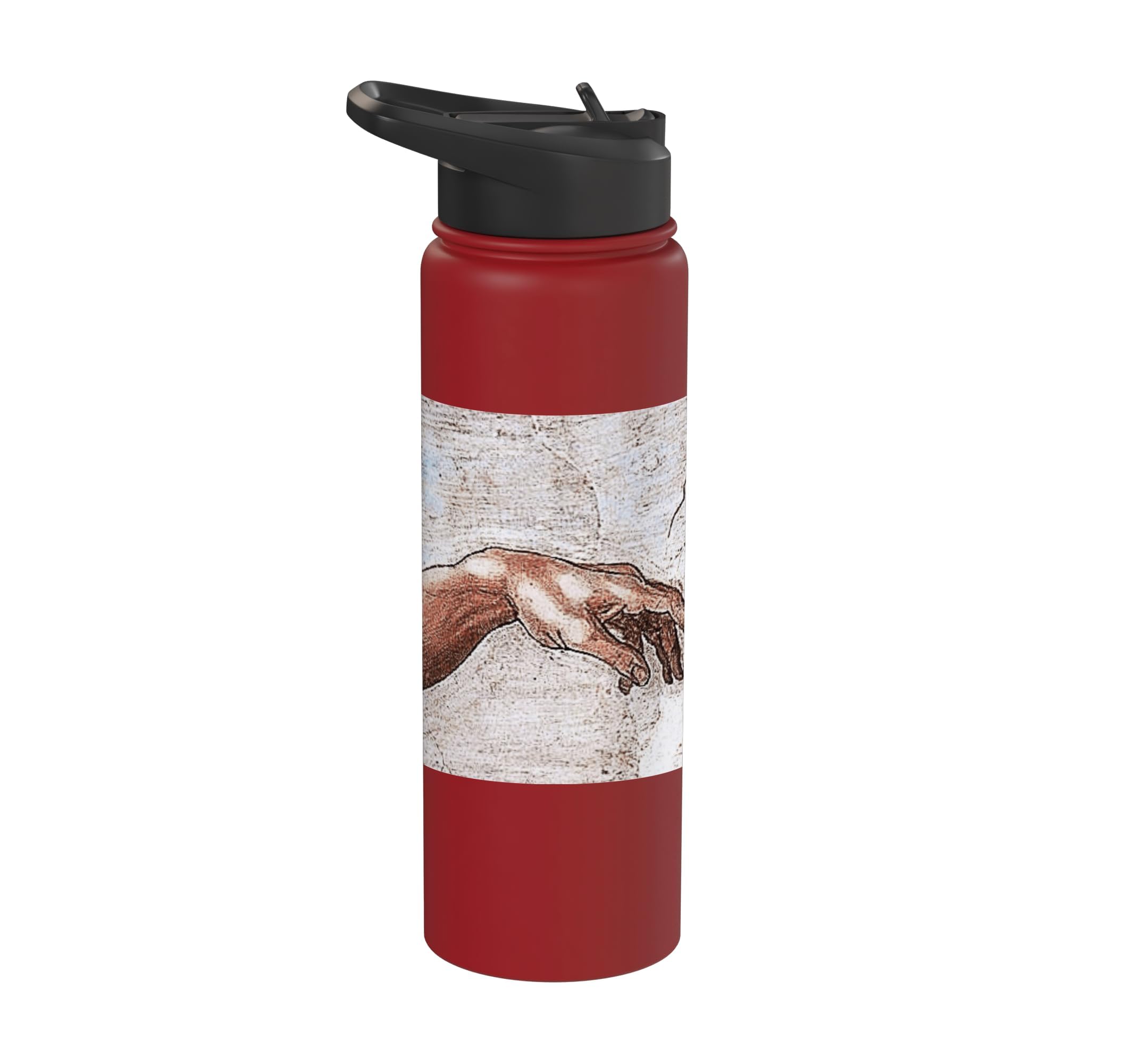 The Creation of Adam by Michelangelo (1512) Stainless Steel Insulated Water Bottle