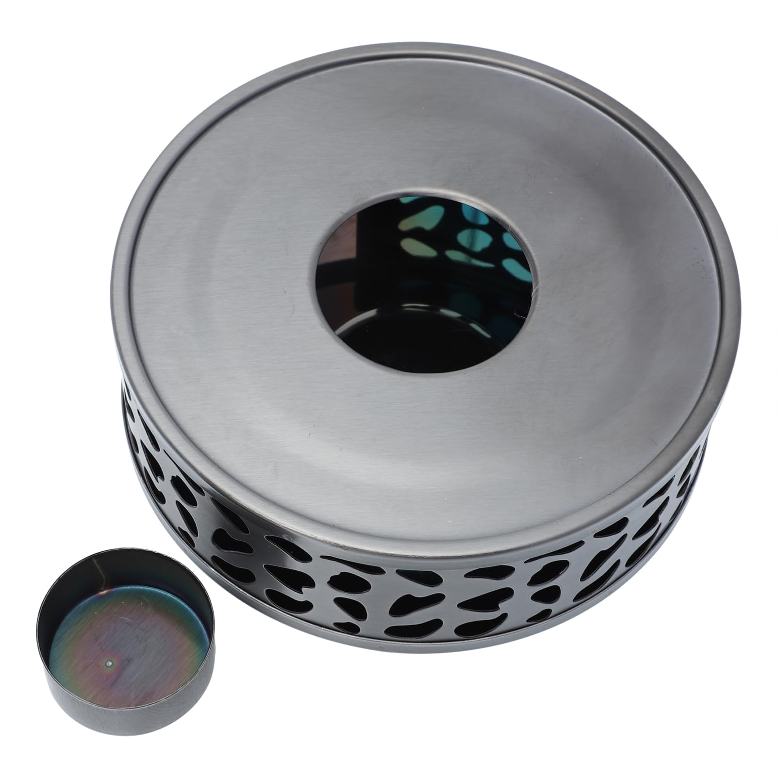 Cabilock Stainless Steel Tea Warmer Base for Efficient Heating Versatile Teapot and Food Heater for Home and Gatherings Easy to to Use