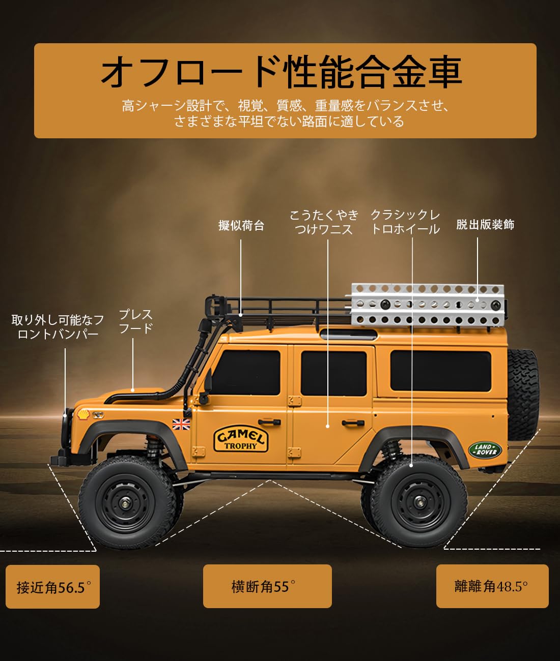 Amazon.co.jp: 【LAND ROVER ラジコン 4WD 1/12 四駆RC攀爬車