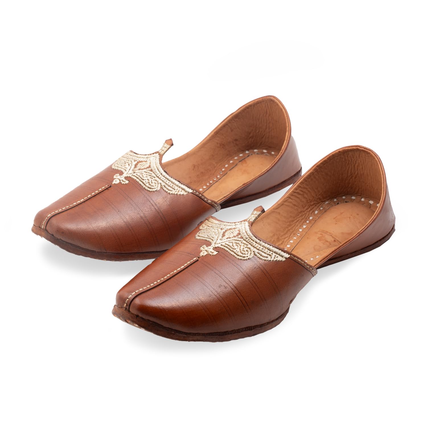 KORAKARI Mens Traditional Royale Elite Punjabi Jutti Comfortable Mojari for Men (Size: UK10, Tan) (B0D9GPW2NF) Amazon Price History, Amazon Price Tracker