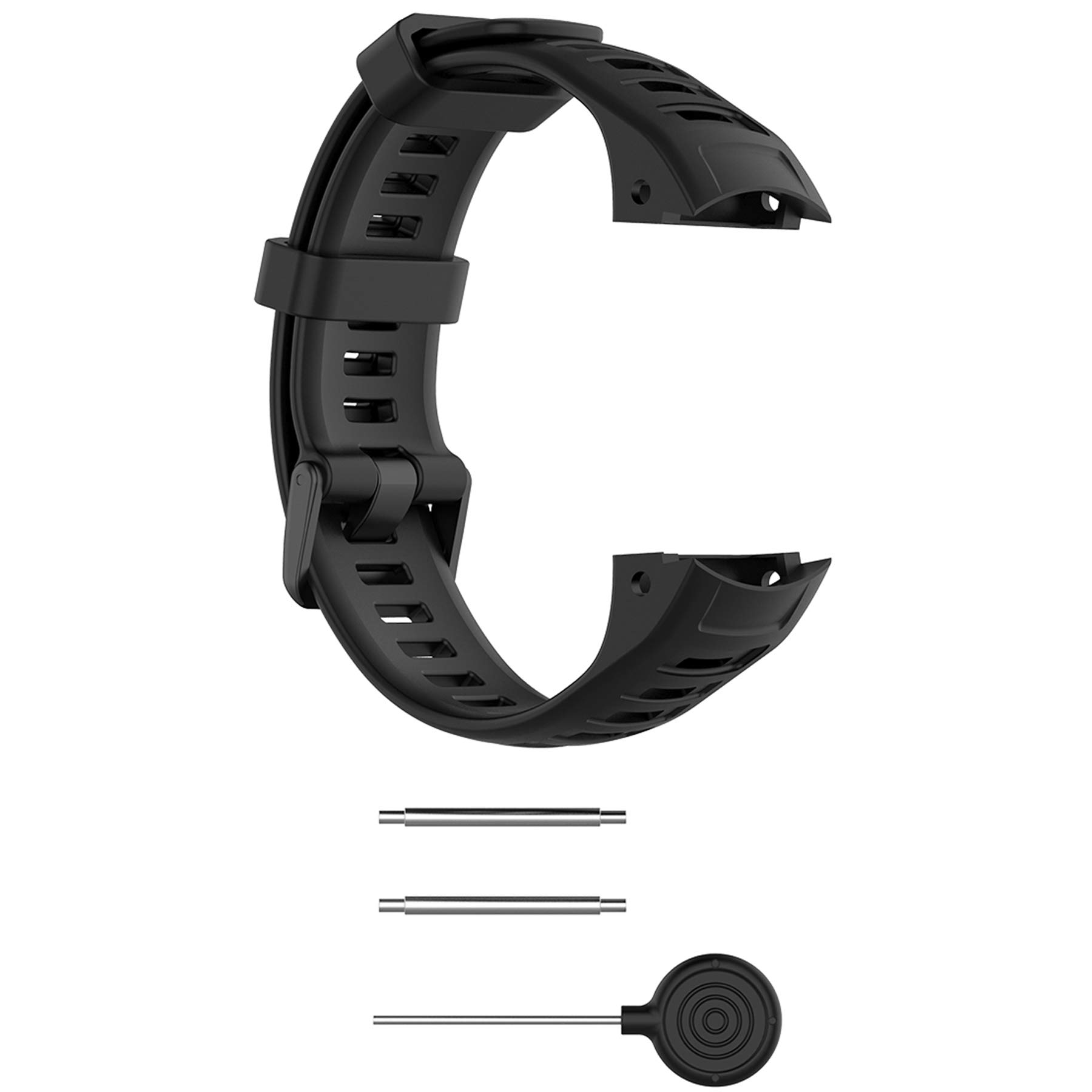 Pasek z etui kompatybilny z Garmin Instinct dla kobiet mężczyzn, klasyczny miękki silikonowy pasek do zegarka Garmin Instinct Tide / Tactical/Dual/Power Surf/Power/Esports Watch (czarny pasek +