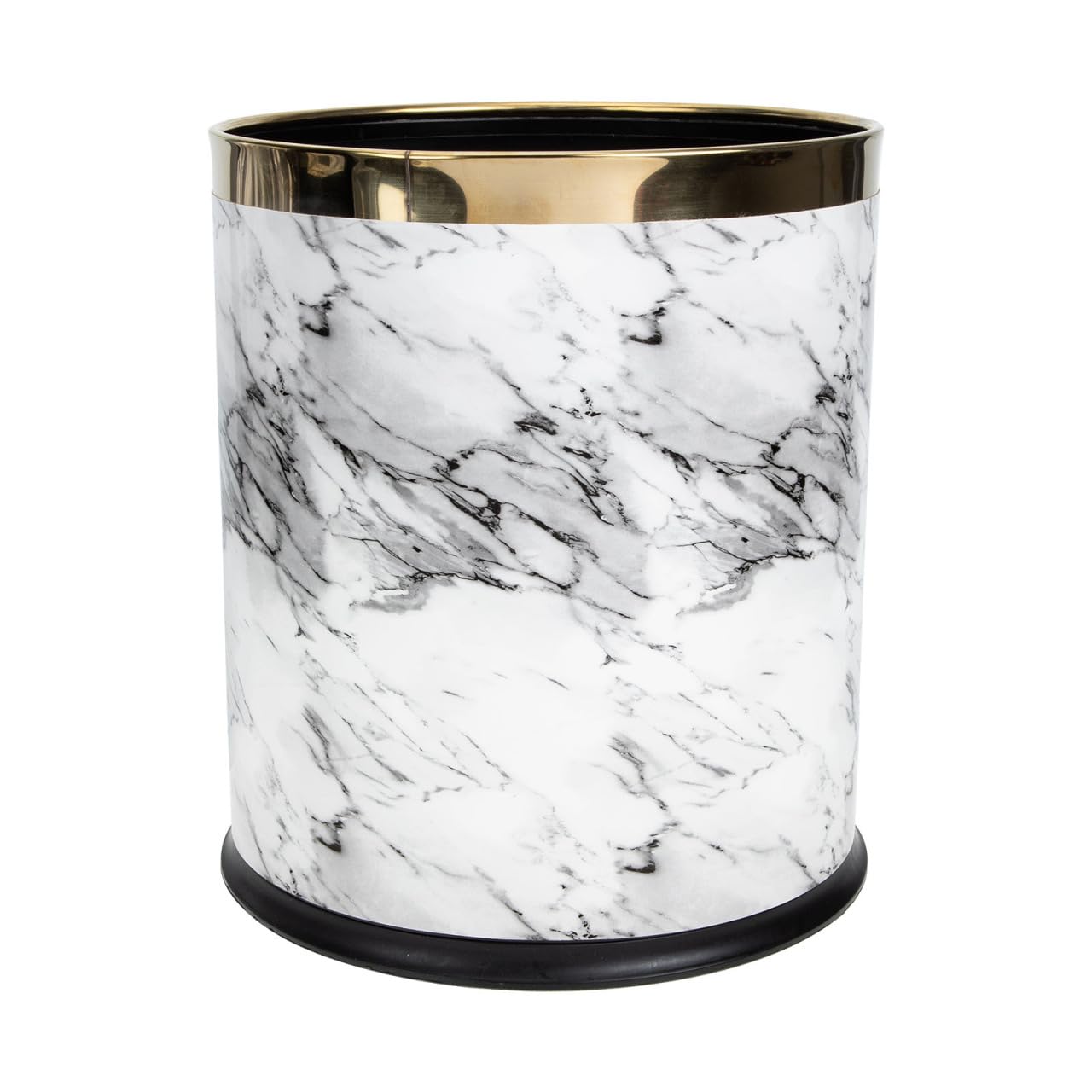 Marble Trash Can Waste Storage Bin Waste Container Garbage Can Office Trash Can Marbling Trash Can Marble Waste Bin Marbling Garbage Bin Marble Round Trash Can Wastebasket-image-11
