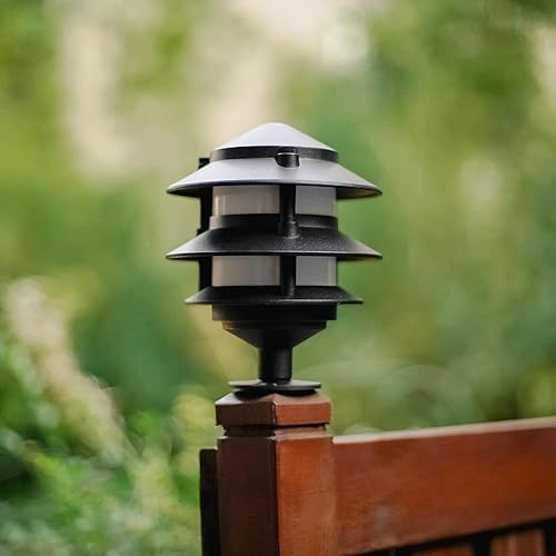 Miniatura 8 de VENUS MANUFACTURING Juego de 4 luces de paisaje de bajo voltaje para exteriores con 4 focos LED de 5 vatios y 400 lúmenes y 4 paquetes de 34