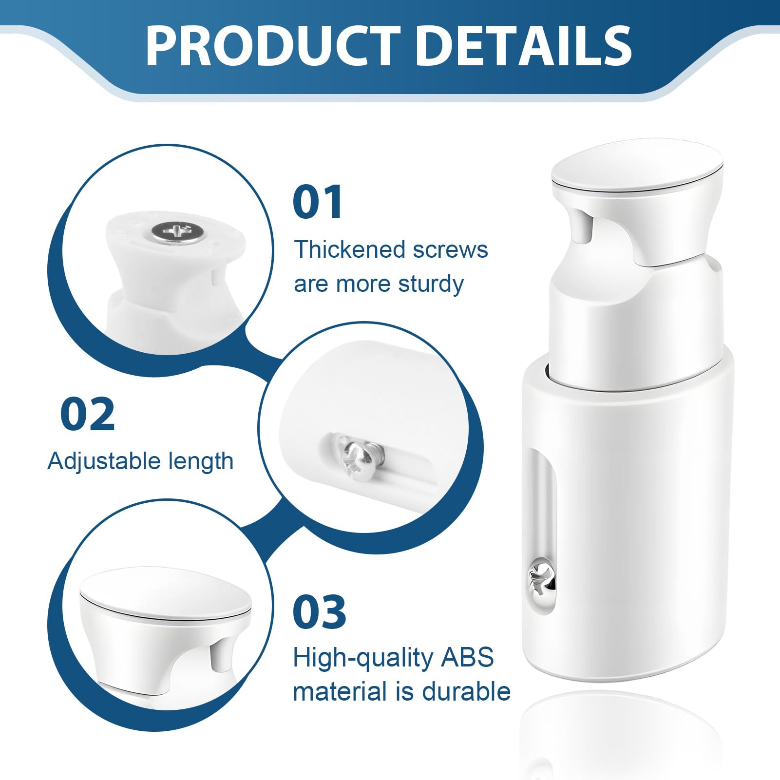 6 Piezas Soporte Radiador Pared Soporte Toallero Electrico, Soporte Radiador Pared Ajustable Soporte Radiador ABS Compatible con Radiadores Rectos y Curvos, Blanco