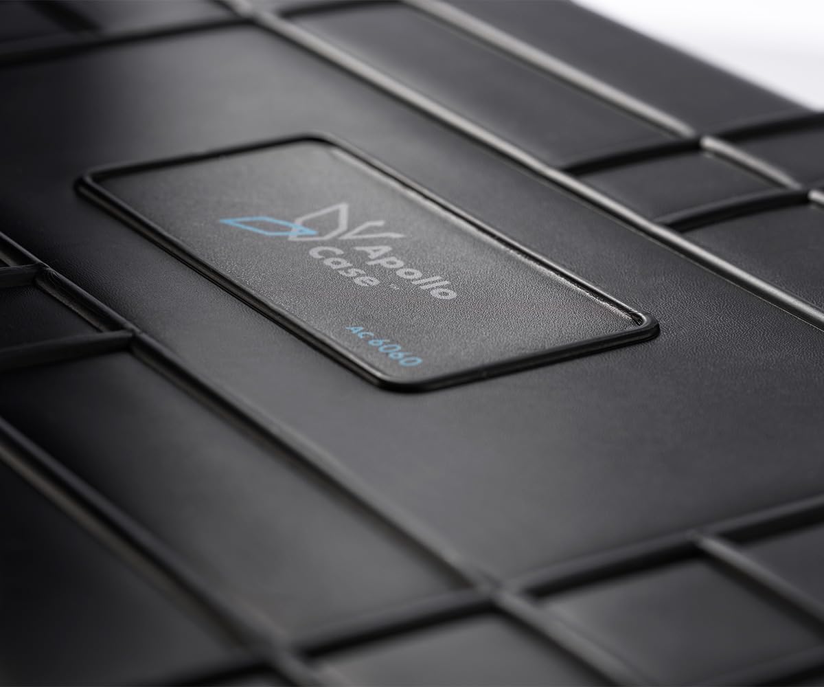 Apollo Case 6060 - Funda protectora de plástico duradero para equipos, absorbe los golpes con diseño delgado, antiarañazos y ligera, ideal para uso diario, Black, Minimalista, plástico duro,