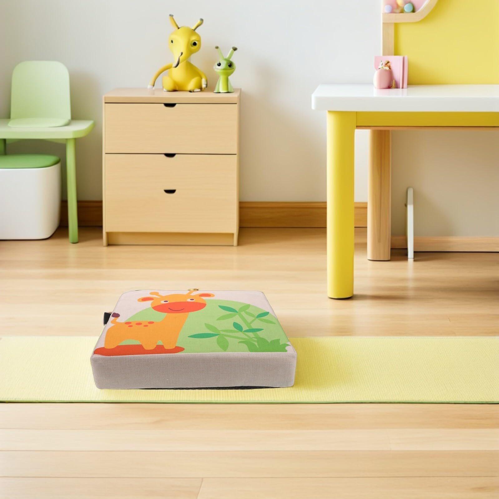Asiento Elevador Infantil Jirafa de Algodón Lino para Silla