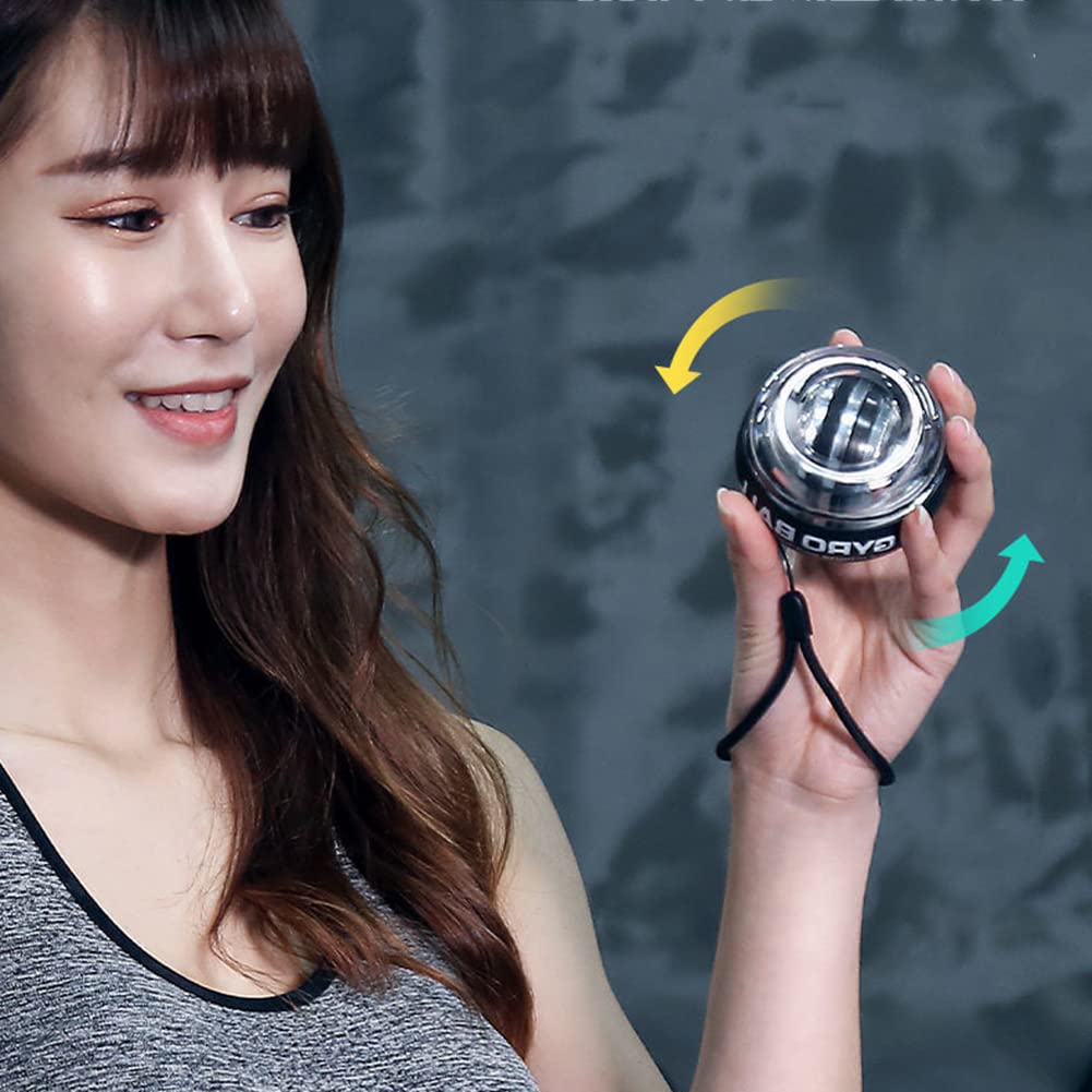 PowerBall Gyro Trainer Per Polso | Palla Giroscopica Auto-Avvio Con Luci LED | Allenamento Avambraccio E Rilassamento Muscolare - Foto 10