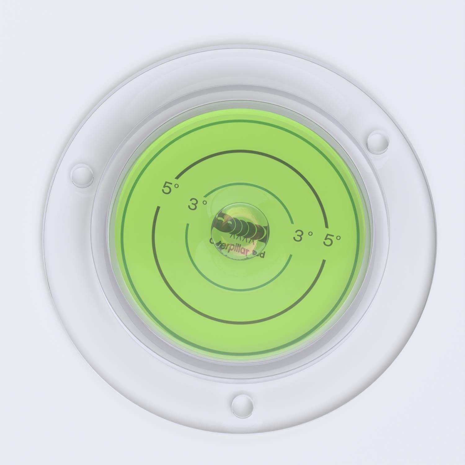 Livella a bolla circolare acrilica 100 mm, grande flangiata, graduata, bullseye