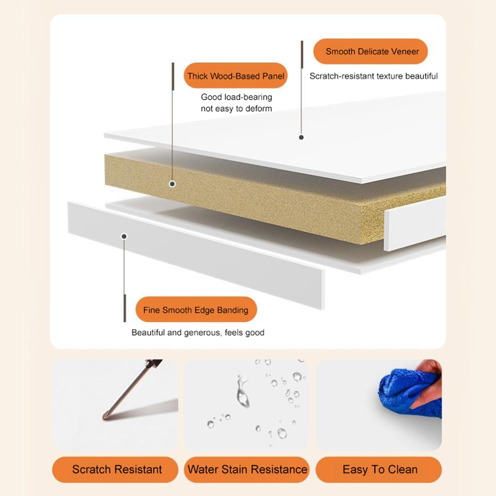 Scrivania Regolabile in Altezza sopra Il Letto 65-95cm,Tavolo per Mobilità sopra Il Letto con Ruote，Tavolo Mobile con Pannello，Ideale per Computer E Vassoio per Alimenti(Color:Legno)