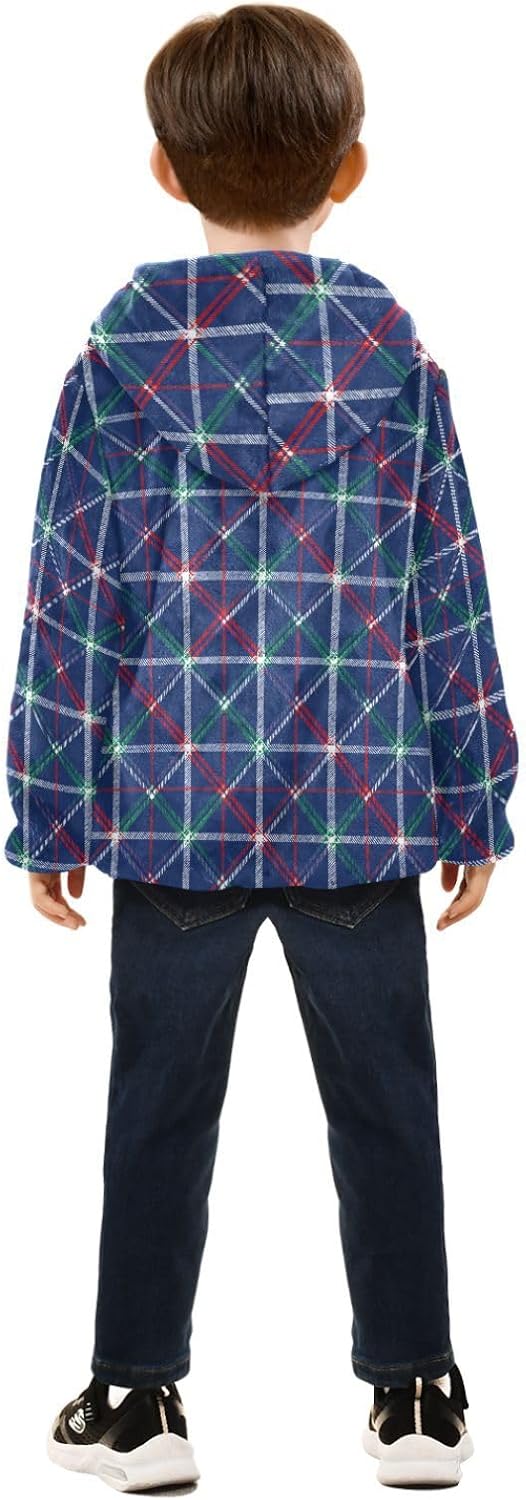 Navy Plaid Pattern Toddler Light Jackets Children Coat Navy Blue Fall Baby Boys Clothes