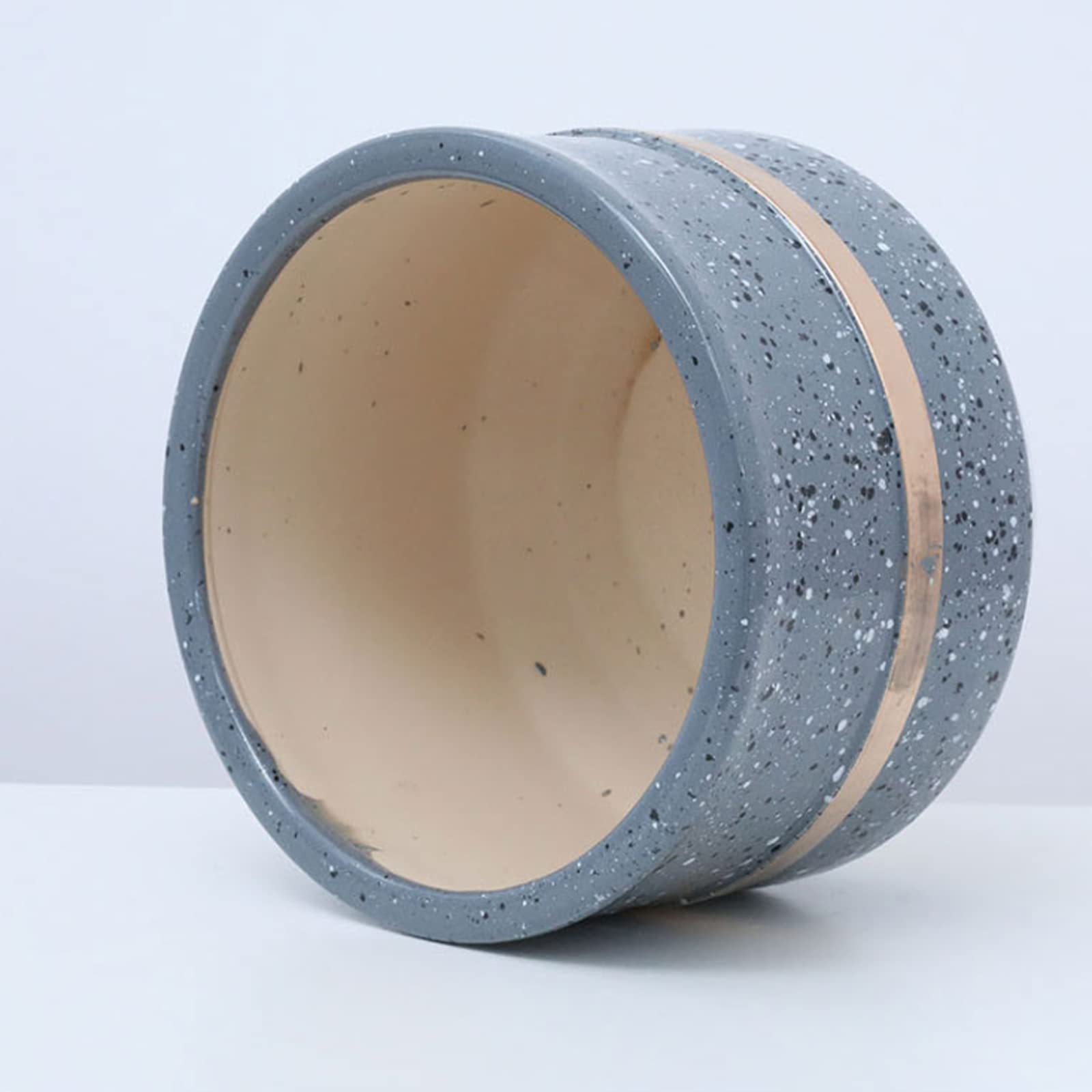 Vasi da Giardino Vasi per Piante in Ceramica, Vaso da Fiori cilindrico da 5,9/7,8/9,8 Pollici con Foro di drenaggio e Vassoio in plastica per Giardino Domestico per Interni ed Esterni