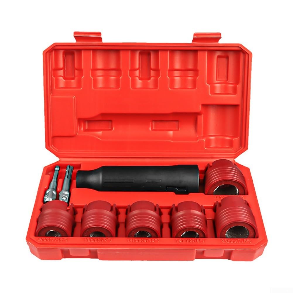Reinigungsbürste für Auto-Radbolzen, Radbolzen, Nabenreiniger, Werkzeug, Schraubenmuttern, Rostentfernung, Reinigungsbürste, Werkzeug, 12–28 mm, 9 Stück