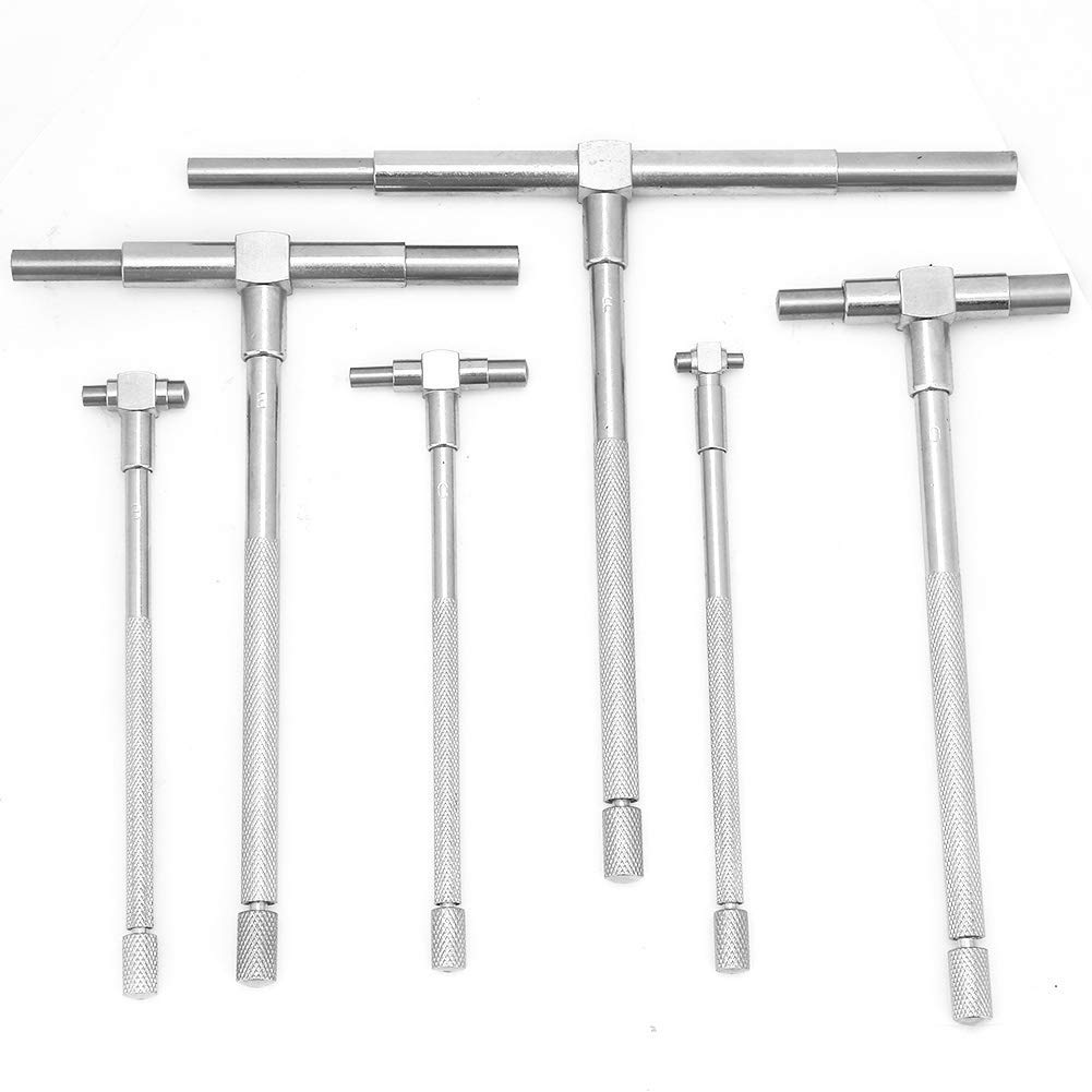 Ensemble De Jauges Télescopiques, 6 Pièces En Forme De T De Jauge De Diamètre Intérieur De Précision Réglable Pour Des Mesures Intérieures Rapides Des Trous