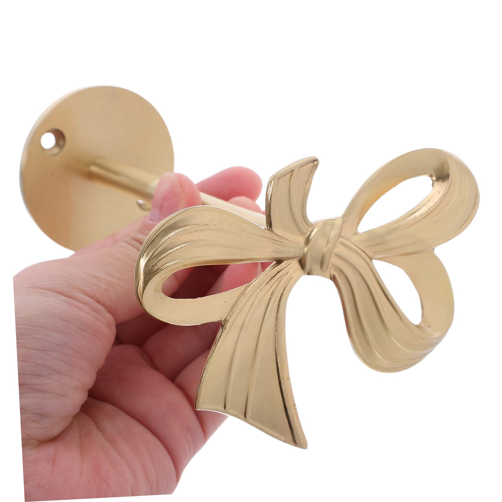 TOYANDONA Crochets Muraux Laiton Doré à Nœud Décoratif pour Rideaux Supports Solides pour Attache de Rideaux Porte-Manteaux et Porte-clés Adaptés Salle de Bain Chambre et Bureau