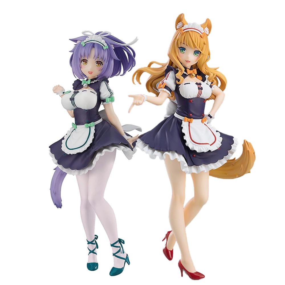 Tongyundacheng Anime Nekopara Figures Cinnamon and Maple Action Figure PVC Statue Model Desktop Decoration