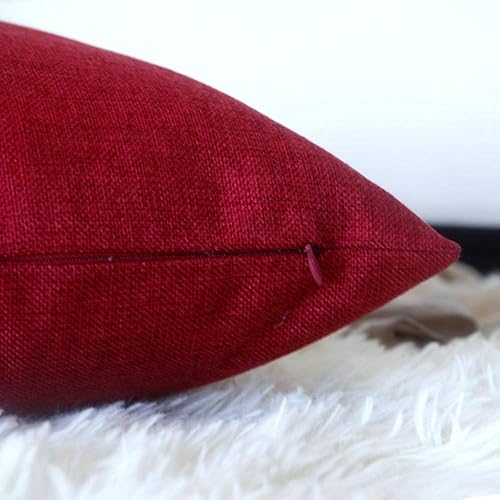 Miniatura 6 de Artcest Juego de 2 fundas de almohada decorativas de lino para cama, para sofá, duradera, moderna, elegante, cómoda funda de cojín para sofá, 16 x