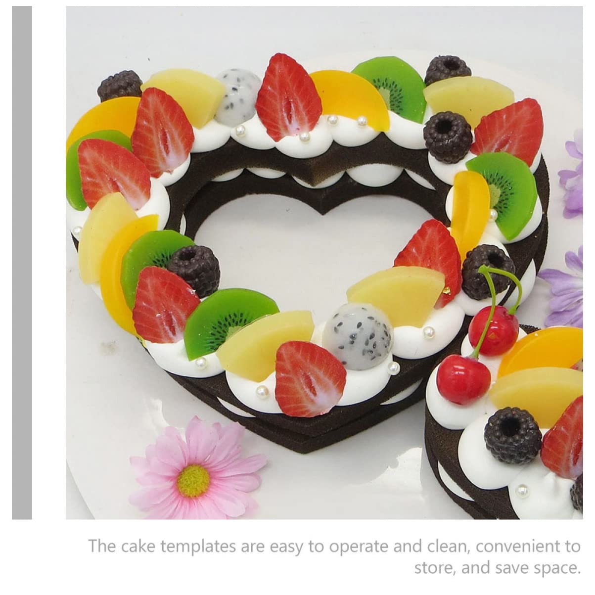 VOSAREA 37pcs Cake Stencils for Baking Alphabet Number Molds Heart-Shaped Templates for Birthdays Weddings Festivals Easy to Store