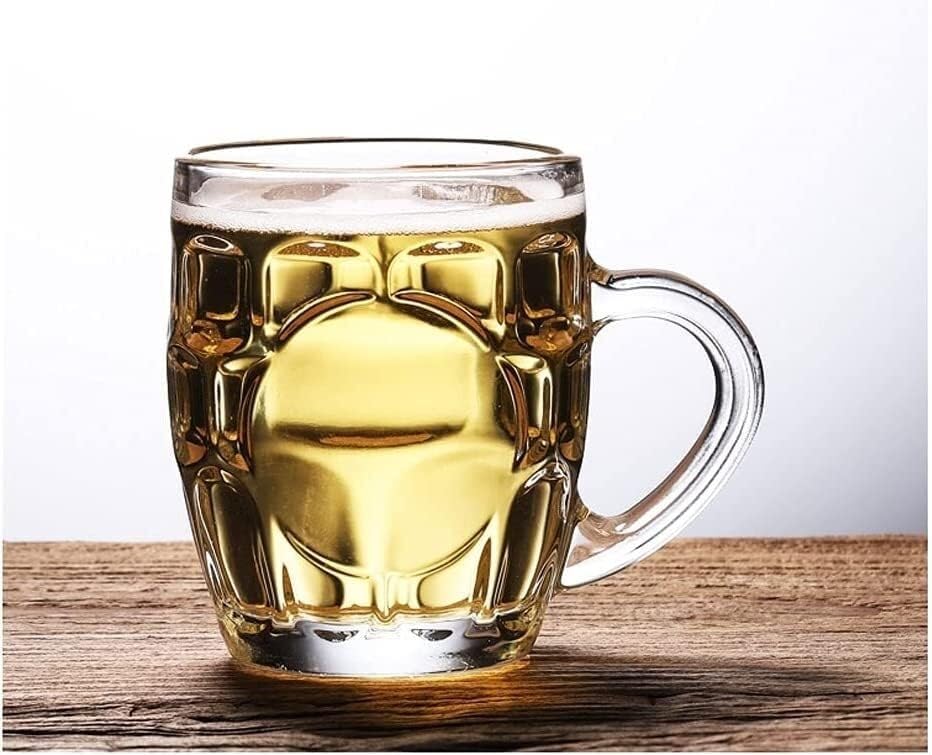 Vasos de cerveza de vidrio de gran capacidad aptos para congelador 7