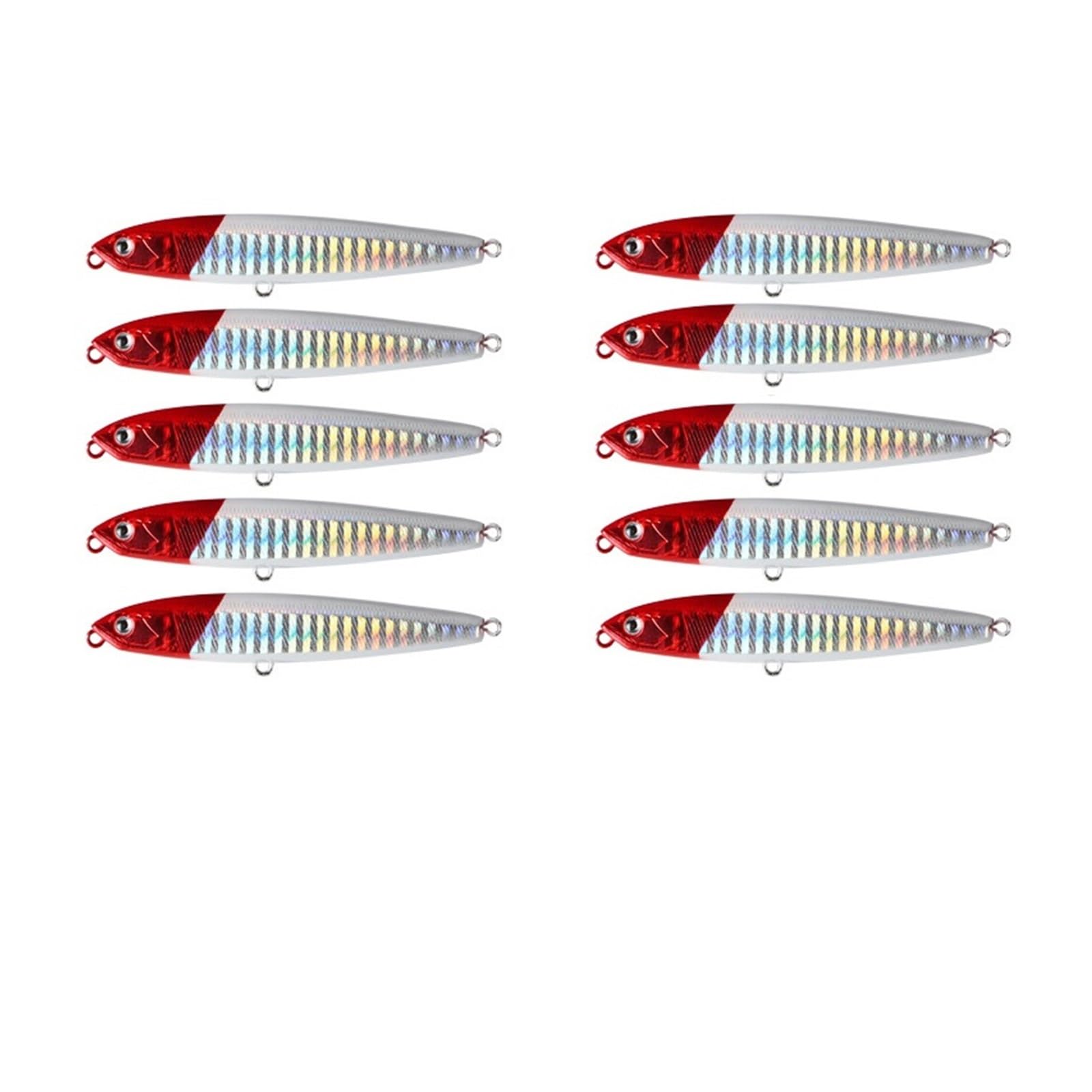 XILILHC 10 Stück Tackle Pencil Sinking 13g 16g 24g Minnow Angelköder Harter Köder Hochwertiges Vibrierendes Licht Süßwasser Meerwasser