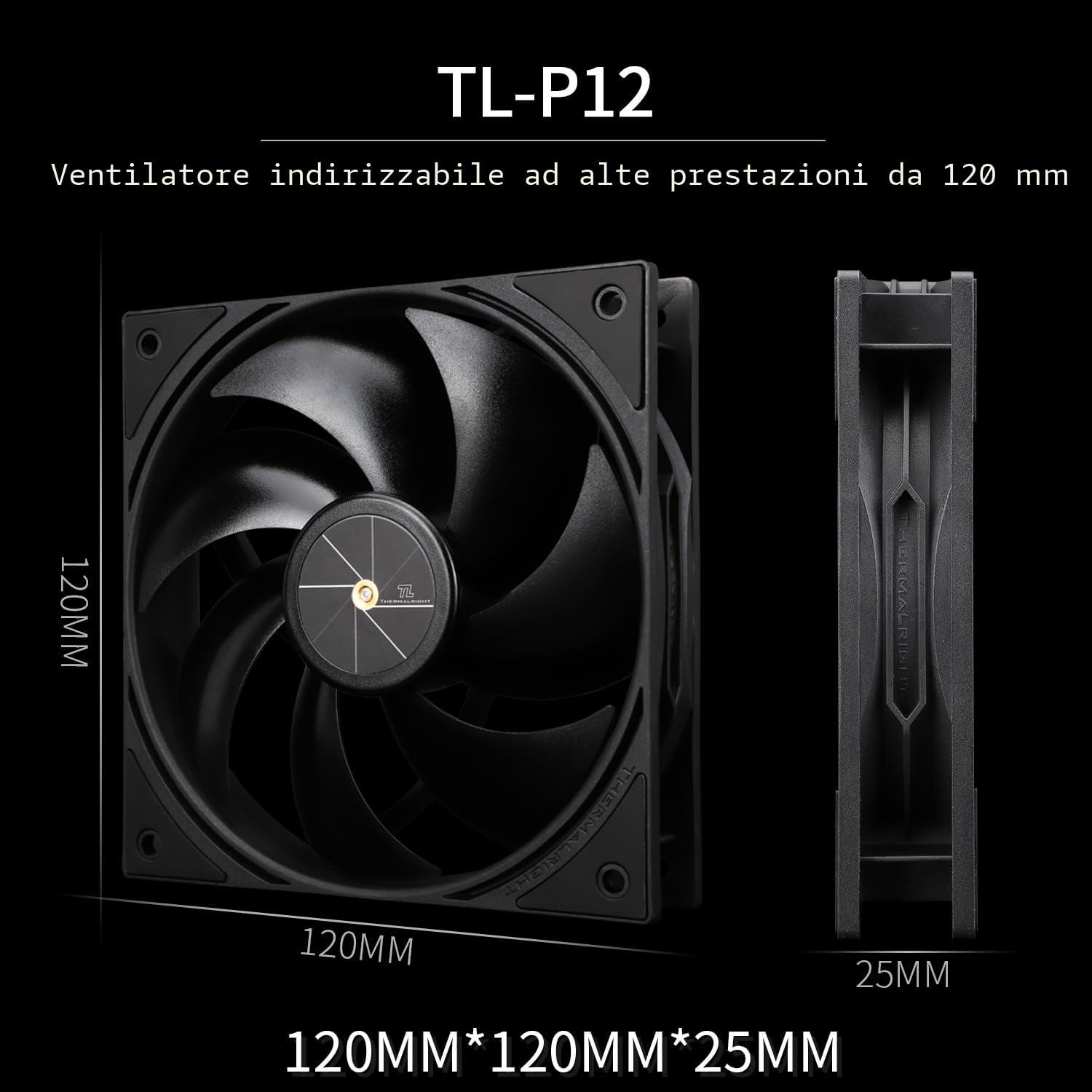 Thermalright Assassin X 120R - Refrigeratore digitale per CPU, schermo digitale, TL-P12 PWM Quiet Fan CPU, supporto AM4/AM5, Intel LGA1851/1700/1150/1151/1200