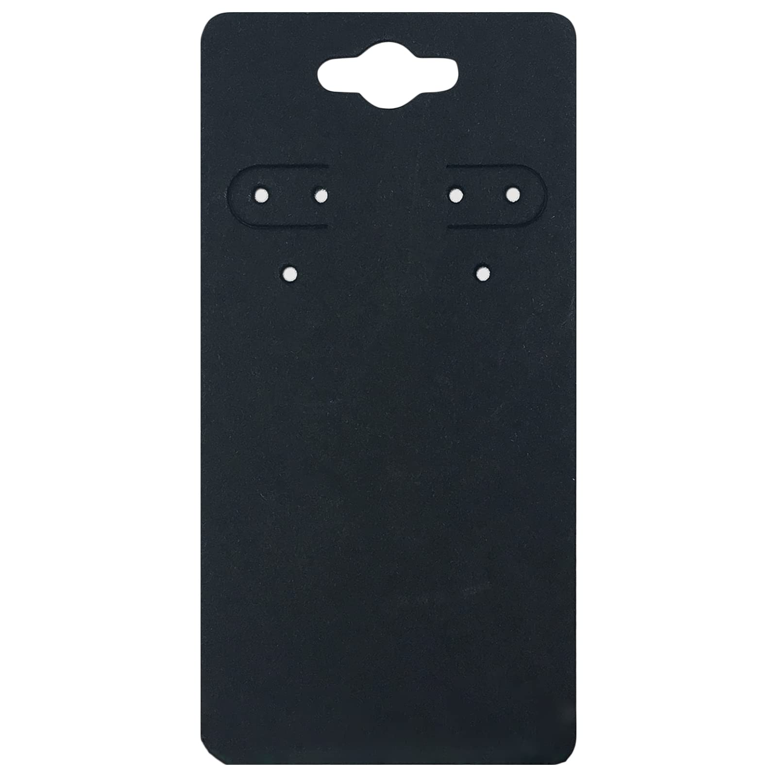 The Display Guys Pack of 100 pcs 2x4" inch (5cmx10cm) Matte Black Paper Necklace Earrings Display Hanging Cards for Jewelry Accessory Display