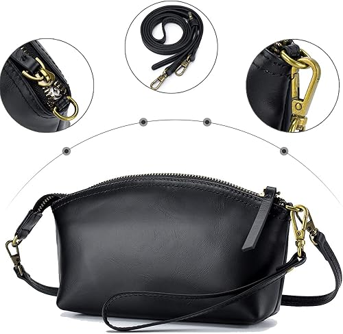 Miniatura 7 de Monederos pequeños para mujer, bolsos cruzados de cuero, monederos de pulsera, bolso de mano pequeño