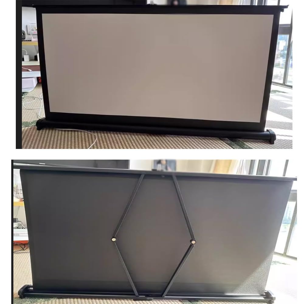 Écran de projection manuel à tirer sur pied 76,2 cm, 101,6 cm, 127 cm, écran de projection HD portable rétractable (127 cm (4:3)