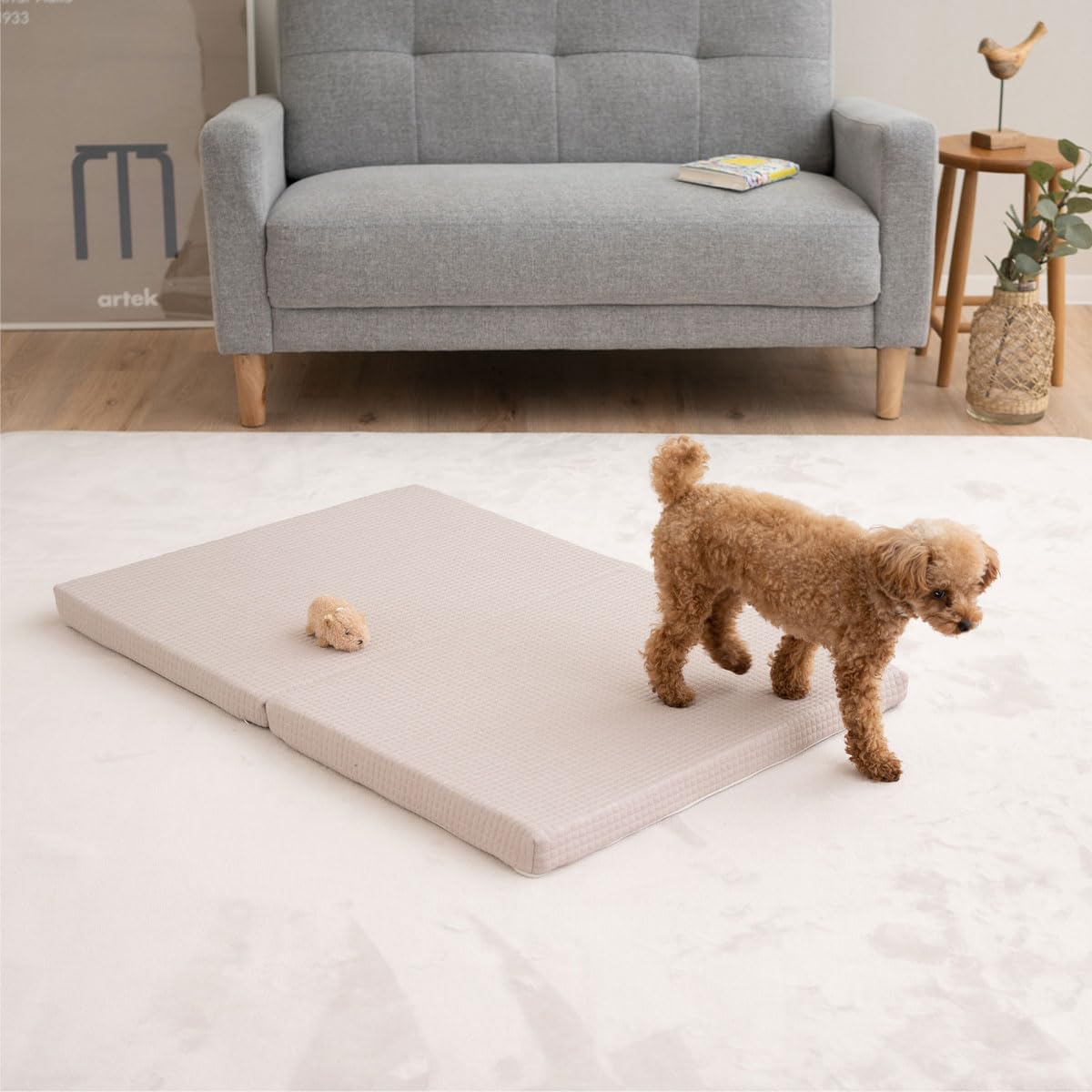 Amazon | エムール 3D Fiber ペットマット 犬 ベッド 介護 洗える 