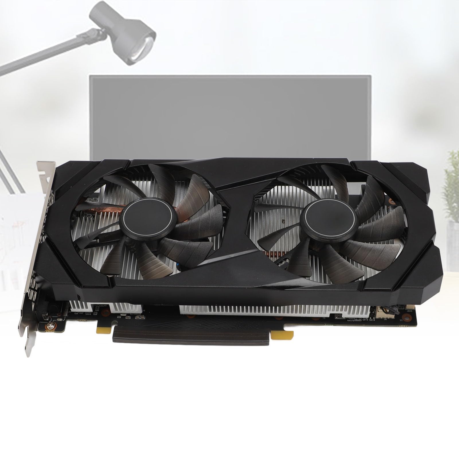 GeForce 1660 Super 6 GB GDDR5 karta graficzna do gier z taktem 1815 MHz, taktowanie pamięci 8000 MHz, 192-bitowy interfejs dla graczy PC i entuzjastów multimediów. Aluminium PCB