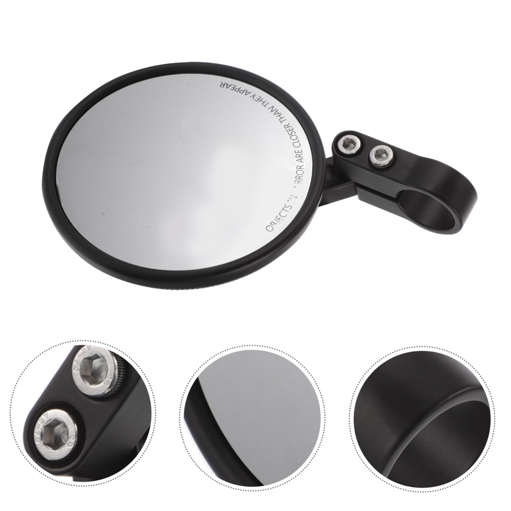 WOONEKY 2 pièces Rétroviseur Réglable pour Guidon Installation Facile Miroir Compact et Compatible Route et Sécurité Renforcée