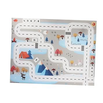 Toddmomy Creative Traffic Game Mat for Fun Play Mats Crawling Rug Multi Purpose Floor for Home Outdoor Activities Easy to Store for Playtime