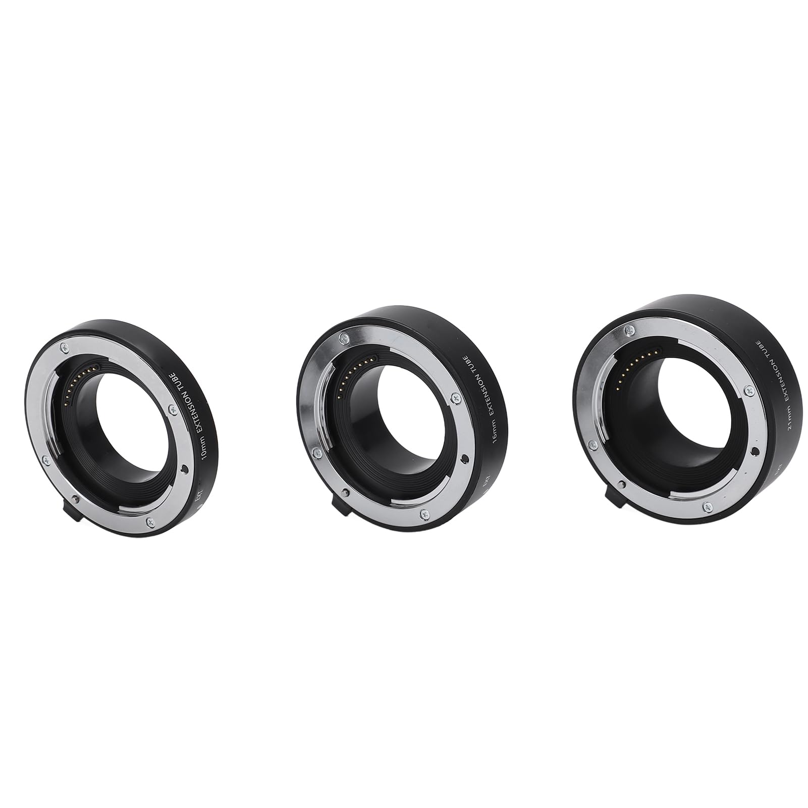 Tbest Anillo de Tubo de Extensión Macro de Enfoque Automático Conjunto de Aleación de Aluminio Adaptador de Lente 10mm 16mm 21mm para Cámara de Montaje M M6 M2 M3 M5 M50 M100 M200