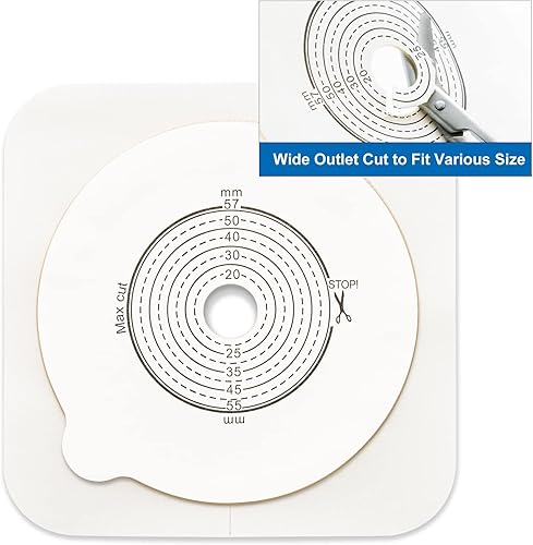 Miniatura 3 de 21 bolsas de ostomía, suministros de colostomía, bolsa de ostomía drenable de dos piezas para el cuidado del estoma de ileostomía, cortada a medida