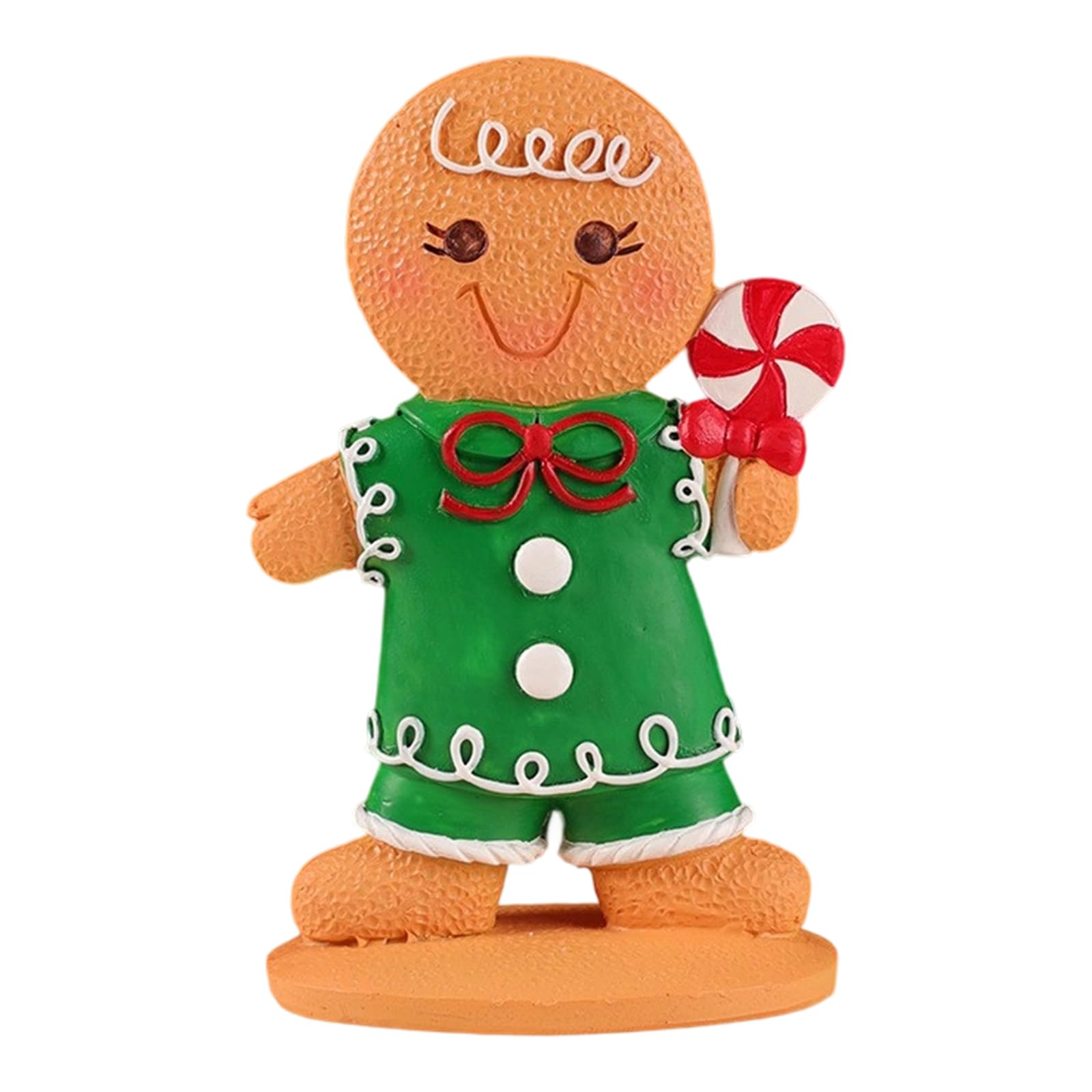 KAQNTUD Gingerman Resin Ornament Christmas Figure Decoration for Table Shelf Display Holiday Party Centrepieces Resin Christmas Decoration