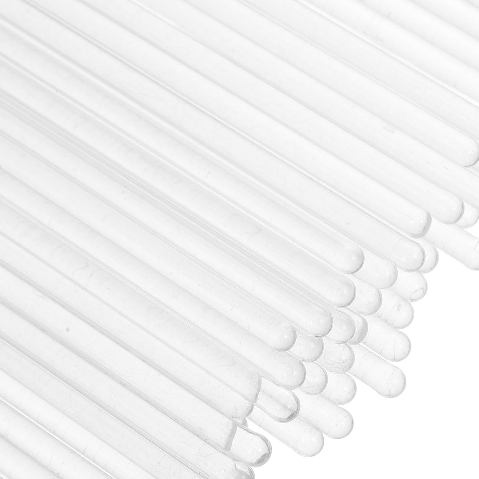 50 Stück Glasrührstäbe für Labor und Küche Hitzebeständige Glasstäbe mit Vielseitiger Verwendung für Lebensmittelzubereitung und Experimente Wiederverwendbar