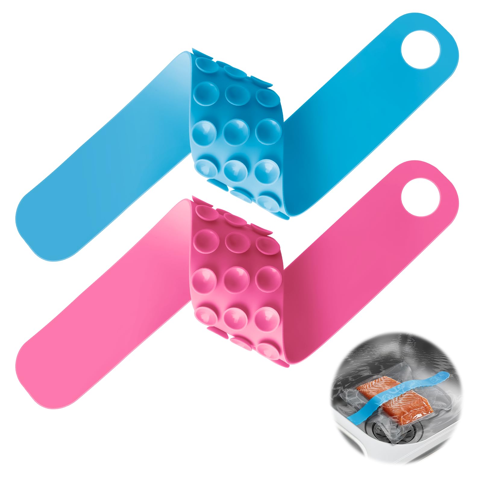 thaw belt for frozen meat 2 pack silicone sink thawing fixator belt longer faster amp safer defrosting belt for frozen meat fruit and vegetable meat defroster pinkblue