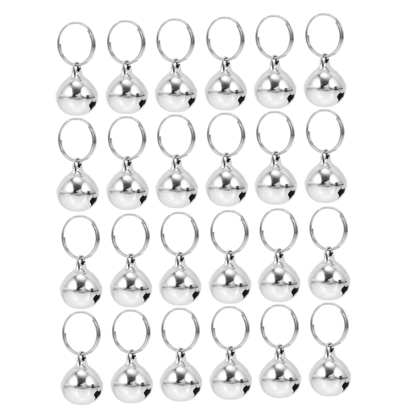 STOBAZA 24Pcs Cat Bells Decorative Pet Bells Adorable Collar Accessories for Cats Dogs Crisp Sound for Pet Safety Great for DIY Crafts present Giving Multi Color Options