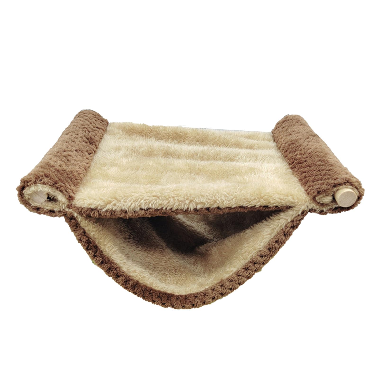 Qukaim Hamster Hamster Cama colgante de animales pequeños para ardilla, hámster, doble capa, color café