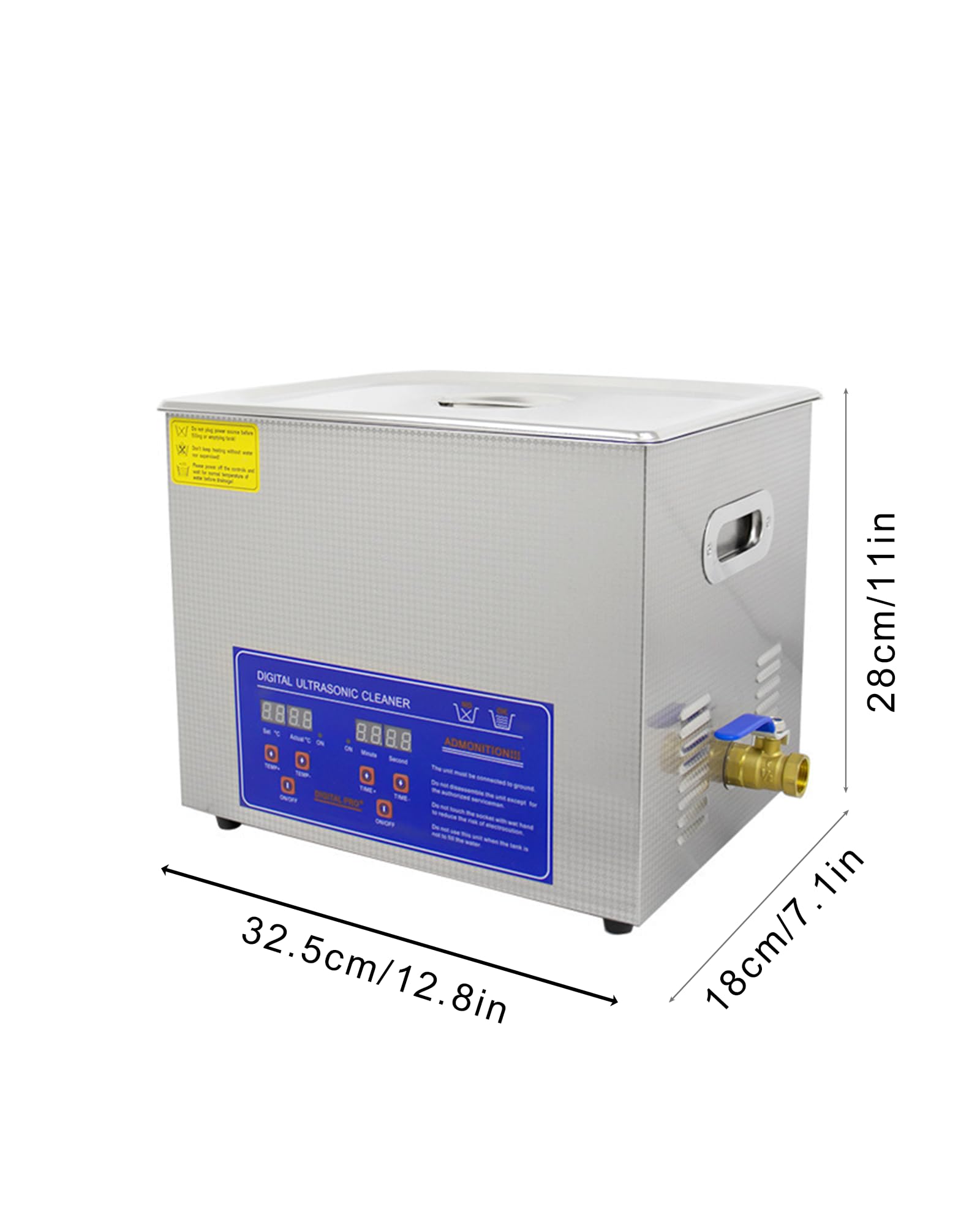 Macchina Per Pulizia A Ultrasuoni Digitale Da 6,5 L, Pulitore Ultrasonico Per Vinili Da 180 W Con Temperatura E Temporizzazione Regolabili, Supporto Per Pulizia Dischi, Strumenti Di Pulizia