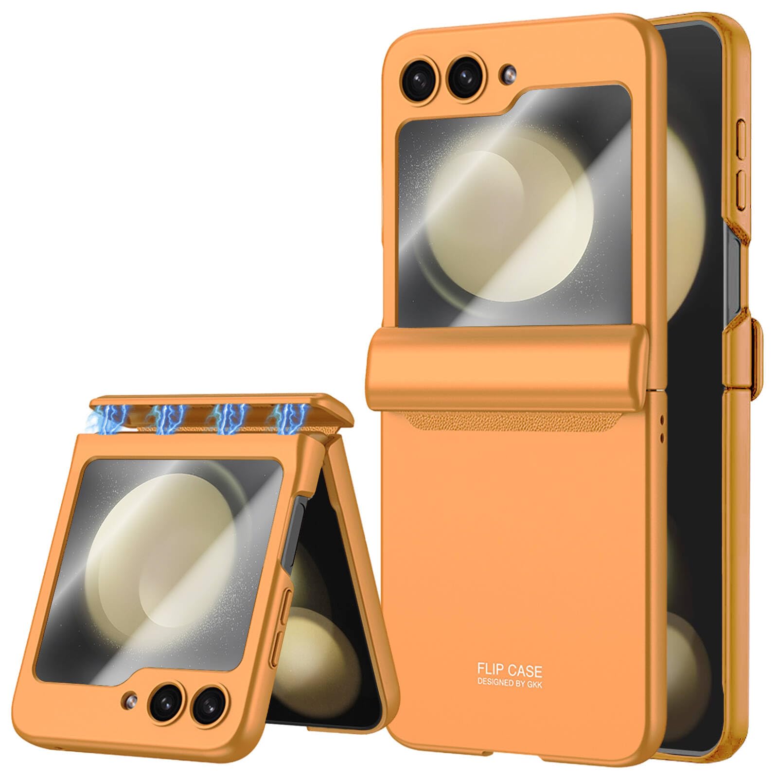 STORMTAL for Samsung Galaxy Z Flip 5 Case, Hinge Protection, Built-in Screen Protector, Wireless Charging, Shockproof, Anti Scratch Slim Phone