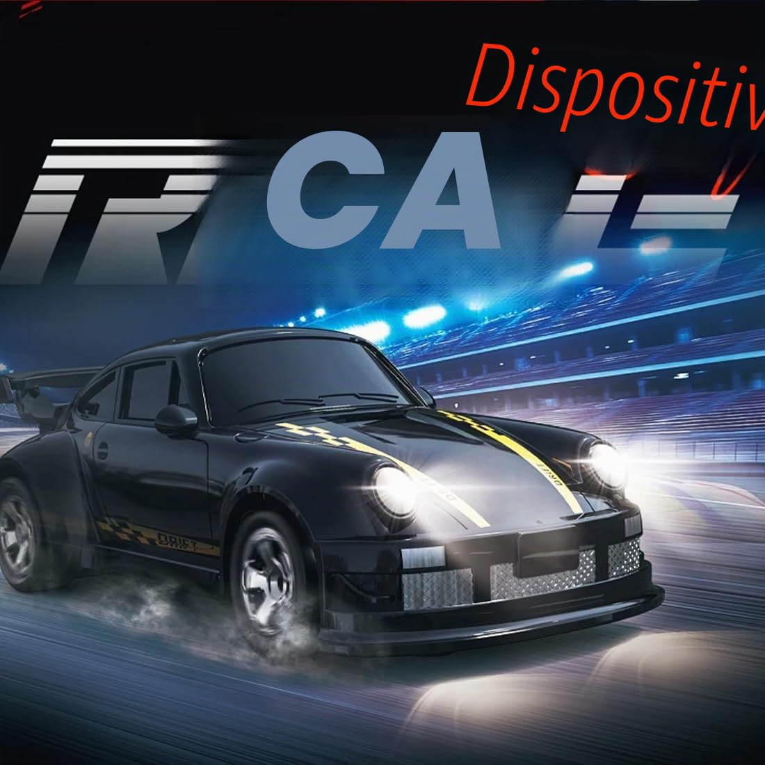 1:64 Mini RC Drift Car, auto radiocomandata da 2,4 GHz, 4 WD, con faro LED, auto giocattolo, desktop RC per adulti