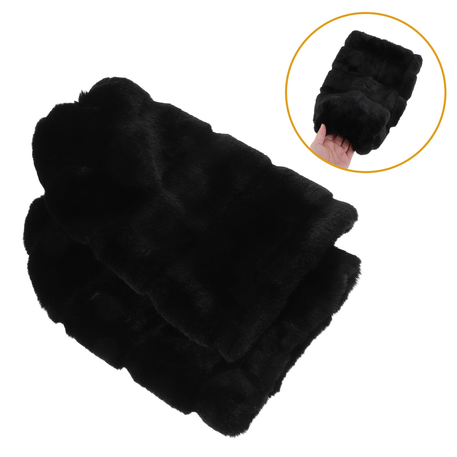 YARNOW Calentadores de Piernas de Piel Sintética para Mujer, Negro