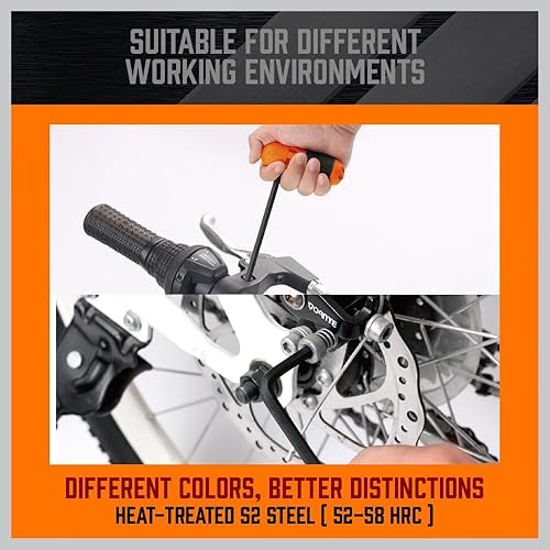 Miniatura 4 de HORUSDY Juego de llaves hexagonales de 32 piezas con otro mango de torque, juego de llaves Allen Pulgadas/Métricas MM(0.7mm-10mm) SAE(0.028"-3/8)