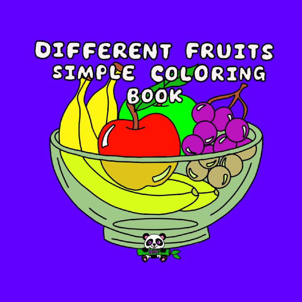 Different Fruits Simple Coloring Book