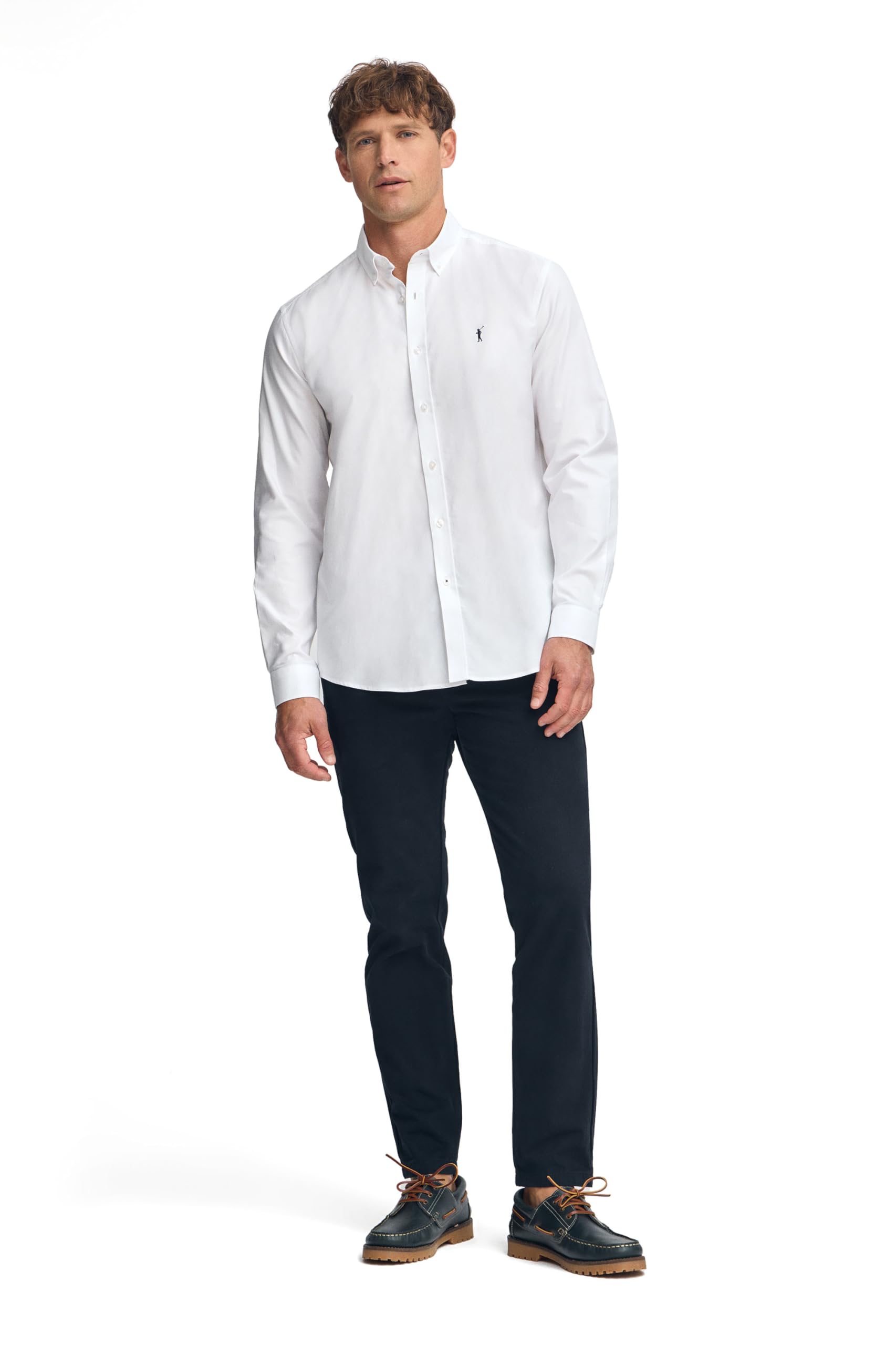 Polo Club Herren Hemd Einfarbig Baumwolle Businesshemden Klassisch Hemden - Freizeithemd Langarm - Long Sleeve Shirt