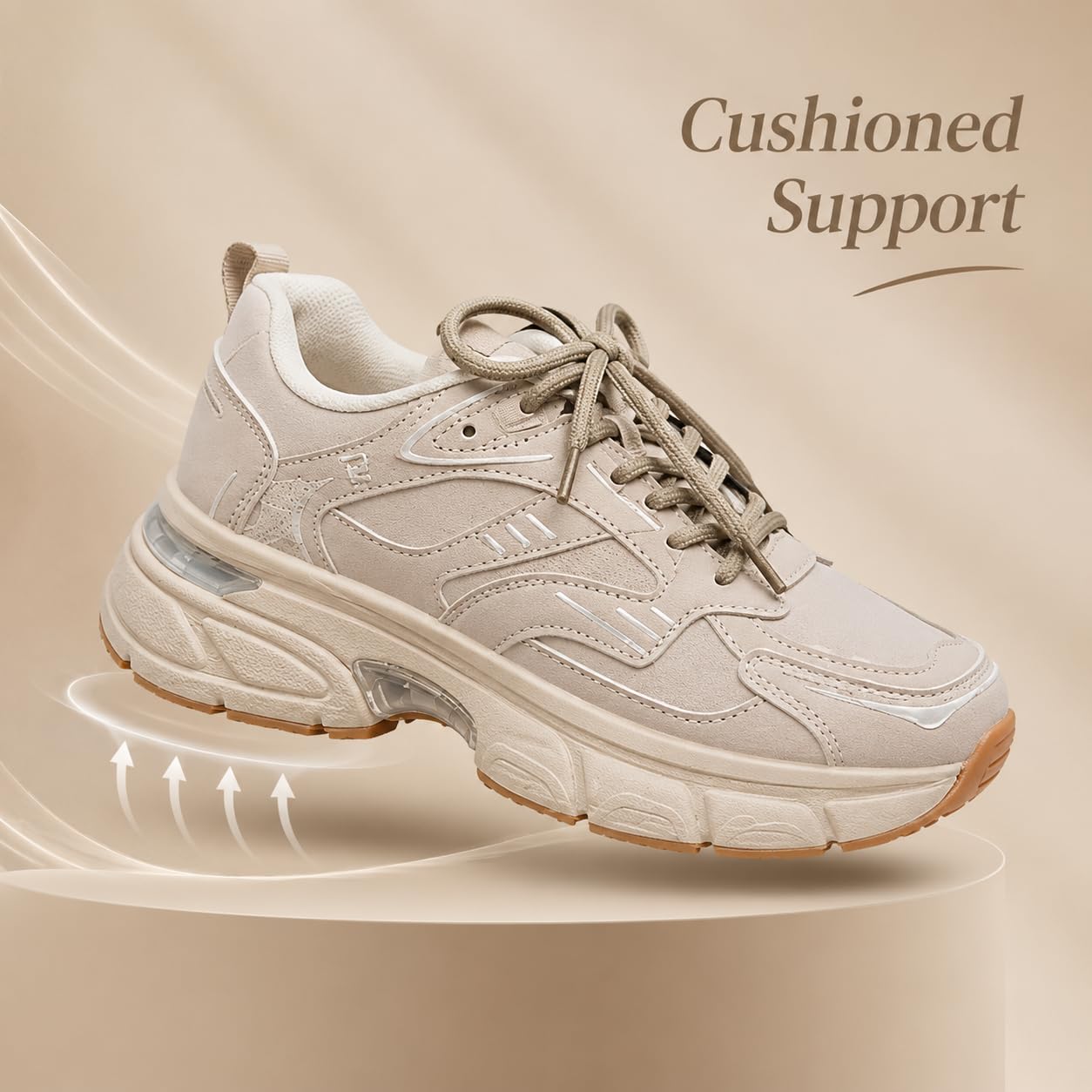 Scarpe Casual Donna Leggere Scarpe da Corsa con Plateau Spesso Ammortizzanti Sneakers Antiscivolo e Resistenti