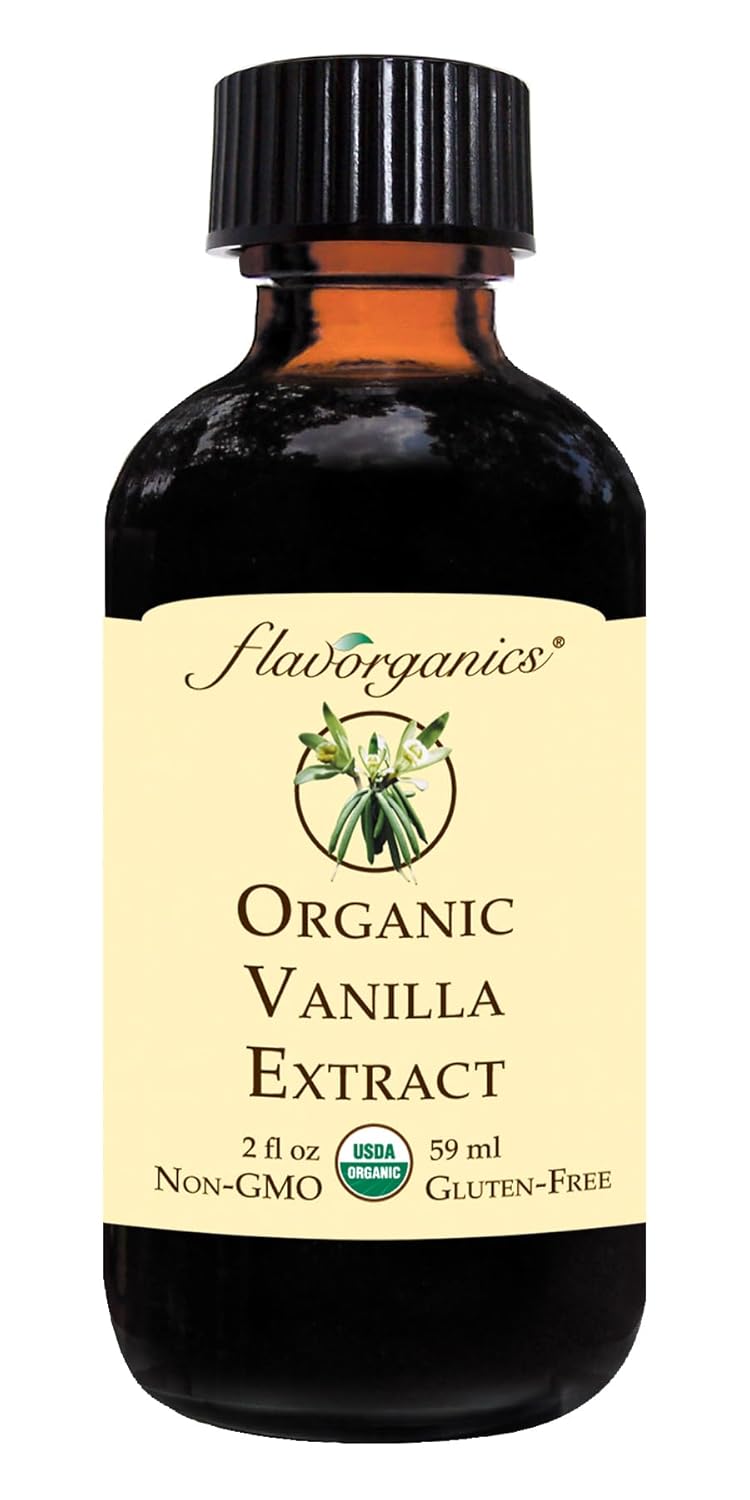 Flavorganics Extract-Pure Vanilla(35% Organic Alcohol), 2-Ounce (Pack of 4)